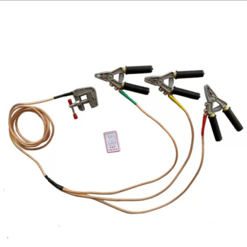 Four 4 Way Flat Face Clamp Temporary Grounding Set Earth Temporary Rod